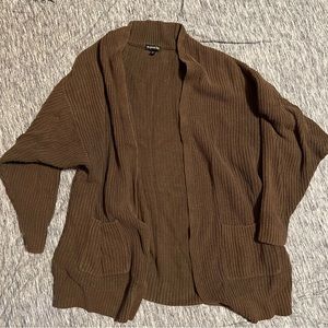 Express Cable Knit Cardigan Open Front Sweater